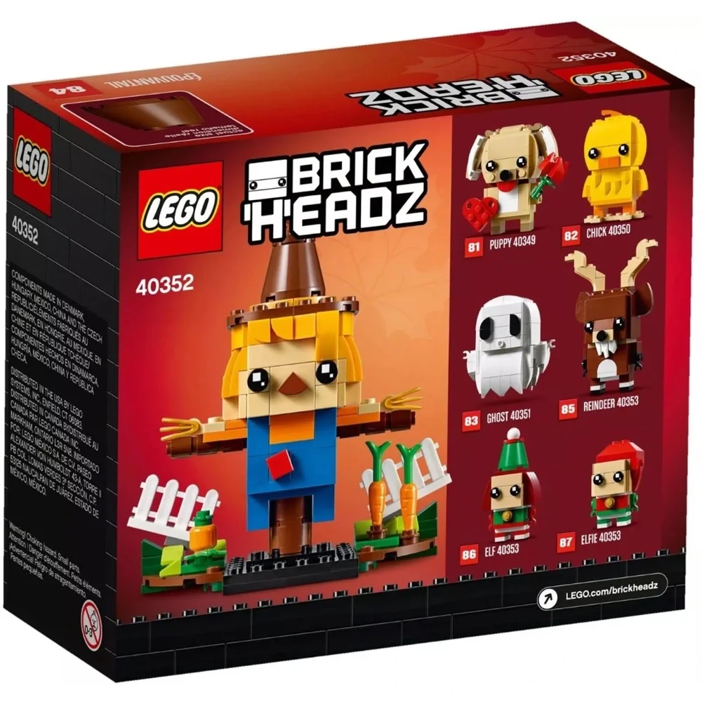 LEGO BRICKHEADZ #40352 THANKSGIVING SCARECROW No.084   NISB